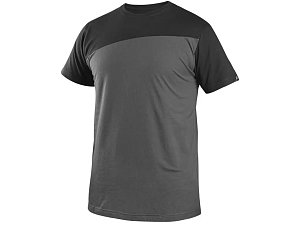 Tričko CXS OLSEN, krátký rukáv, tmavě šedo-černé
