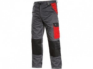Kalhoty CXS PHOENIX CEFEUS, šedo-červená