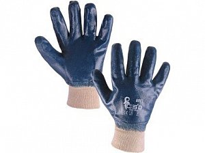 Povrstvené rukavice ARET, modré, vel. 10