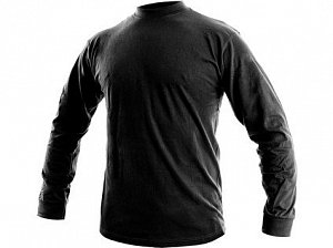 Pánské tričko s dlouhým rukávem PETR, černé