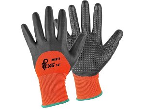 Rukavice CXS MISTI, máčené do 3/4 v nitrilu, blistr, vel. 08