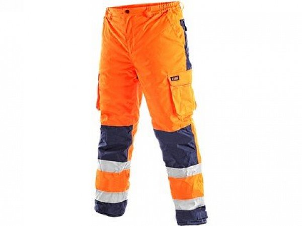 Pánské reflexní kalhoty CARDIFF, zimní, oranžové